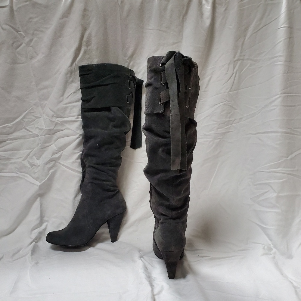 Naughty Monkey knee-high leather boots.